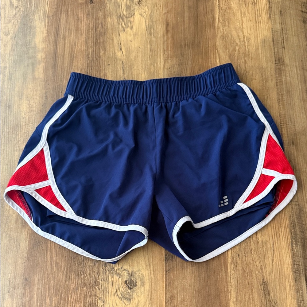 BCG Navy and Red Women's Athletic Shorts